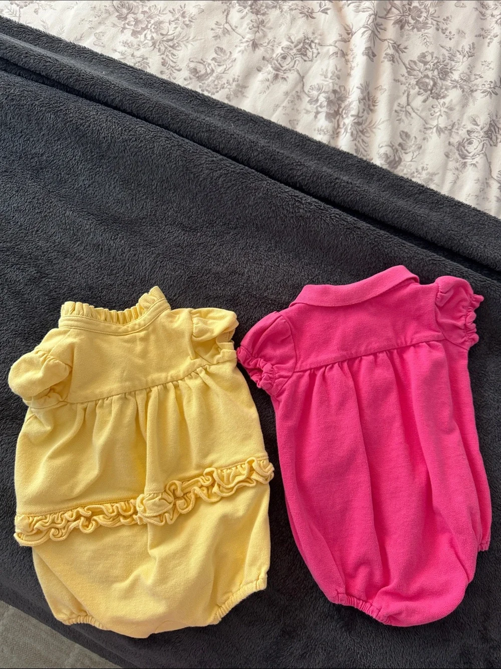 Set of Two Ralph Lauren 6mo girls polo rompers